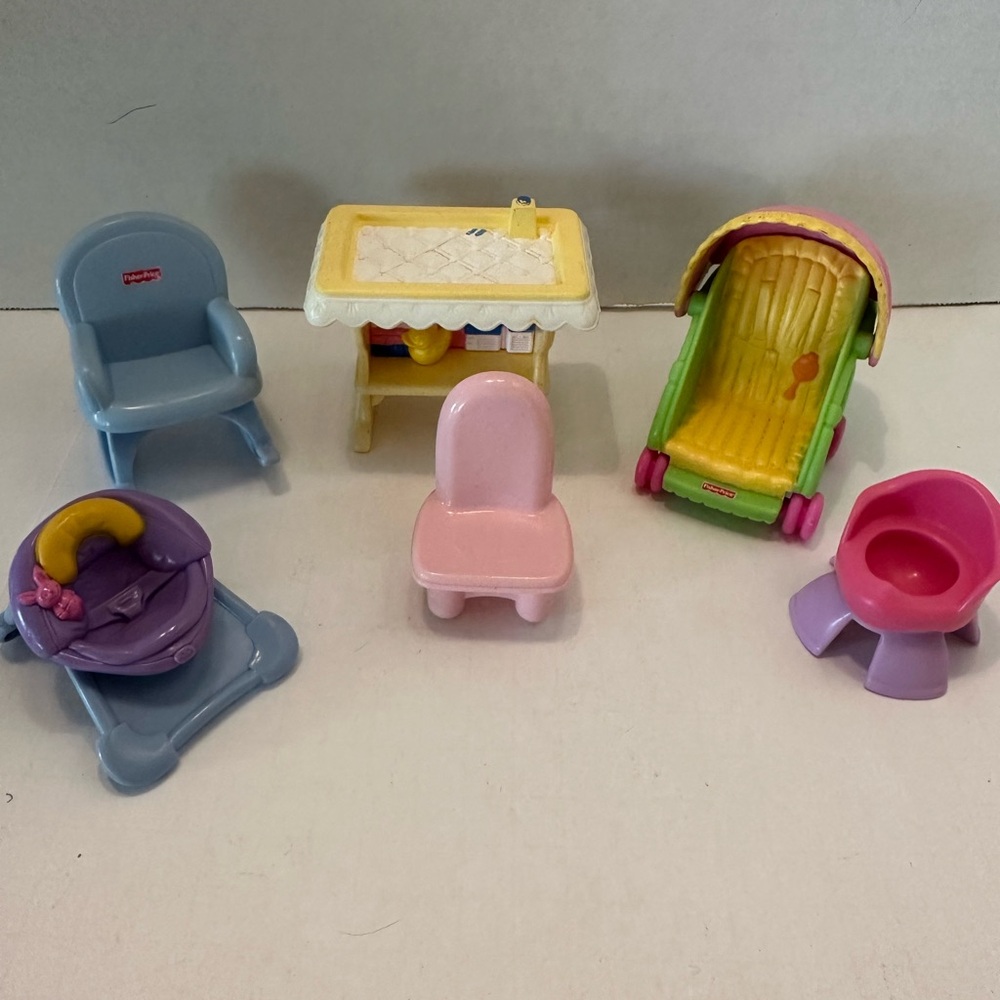 Fisher-Price Nursery Dollhouse Furniture Set of 6